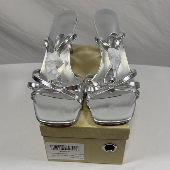 None Shoes - Silver Strappy Women's Sandals Size 11 NWT